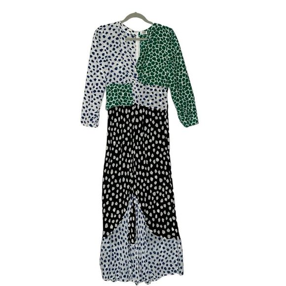 RIXO London Chelsea Dress Silk Polka Dot Maxi | Size M - Picture 4 of 12